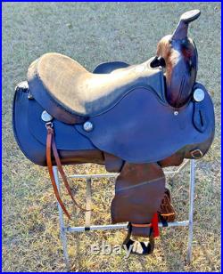 Simco Western Pleasure Trail Saddle 16 Inch Padded Seat Brown Leather #8695 USA