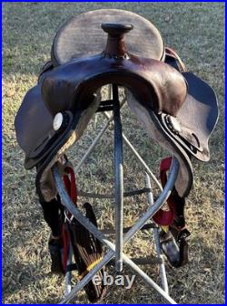 Simco Western Pleasure Trail Saddle 16 Inch Padded Seat Brown Leather #8695 USA