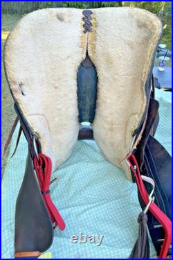 Simco Western Pleasure Trail Saddle 16 Inch Padded Seat Brown Leather #8695 USA