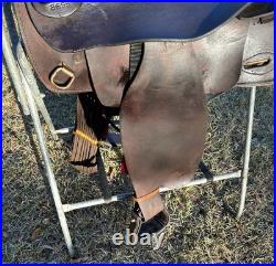 Simco Western Pleasure Trail Saddle 16 Inch Padded Seat Brown Leather #8695 USA