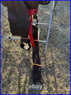 Simco Western Pleasure Trail Saddle 16 Inch Padded Seat Brown Leather #8695 USA