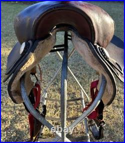 Simco Western Pleasure Trail Saddle 16 Inch Padded Seat Brown Leather #8695 USA