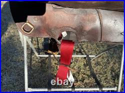 Simco Western Pleasure Trail Saddle 16 Inch Padded Seat Brown Leather #8695 USA