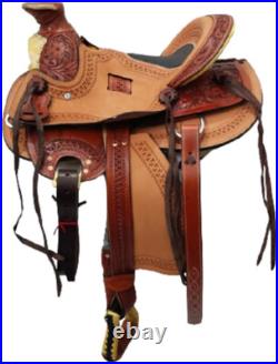 Size-16 A Beautiful Fork Wade Tree Horse Western Leather Saddle With Tack Set