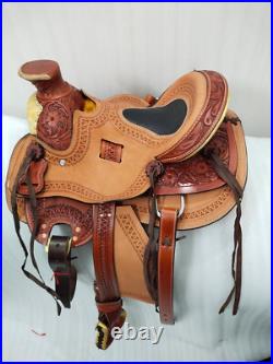 Size-16 A Beautiful Fork Wade Tree Horse Western Leather Saddle With Tack Set