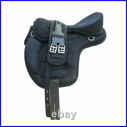 Skora Synthetic Treeless Freemax Western Black Horse Saddle 16 inch
