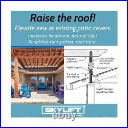 SkyLift SK18-B 18 Skylift Roof Riser 3-1/2 Saddle Black