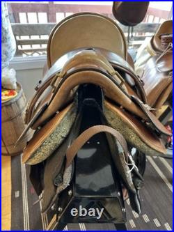 Sommer trekking saddle- adjustable- with western fenders and stirrups
