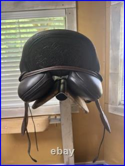 Stunning! 17.5 Custom Dressage Saddle handtooled sunflowers -brown