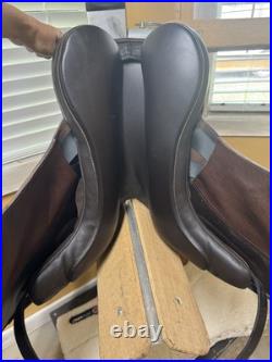 Stunning! 17.5 Custom Dressage Saddle handtooled sunflowers -brown