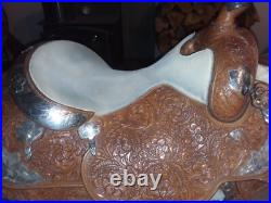 Stunning Broken Horn Silver western show saddle, a true work of art
