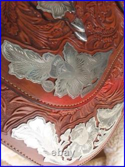 Stunning Broken Horn Silver western show saddle, a true work of art