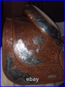 Stunning Broken Horn Silver western show saddle, a true work of art