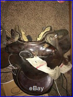 Sturdy Western Saddle Very Heavy Circle Y