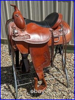 Super comfortable padded seat used 16 Tex Tan Flex Tree Western Saddle