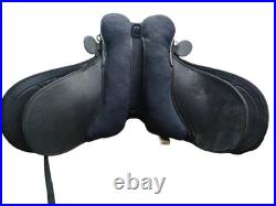 Synthetic Australian horse Stock Saddle Features Black & White Dual-Tone Design