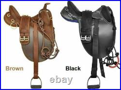 Synthetic Suede Australian Stock Saddle With Matching Girth Size-10-22 F/Ship