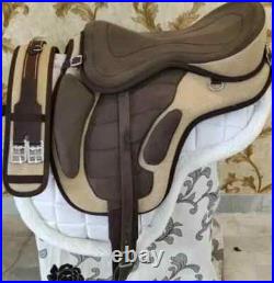 Synthetic Treeless Freemax English Horse Saddle With Free Girth & Stirrup