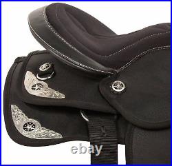 Synthetic Western Adult Barrel Racing Horse Saddle Tack Set Size 14 to 18 Seat