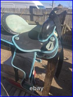 Synthetic Western Barrel Racing Horse Saddle