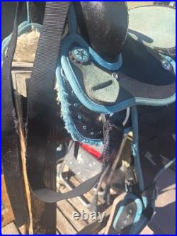 Synthetic Western Barrel Racing Horse Saddle