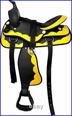 Synthetic Western Barrel Racing Horse Saddle Size (10 to 18) Free Shipping