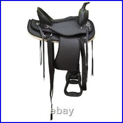 Synthetic Western Barrel Racing Horse Saddle With Tack Set Seat Size(8,10,12)