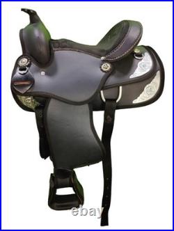 Synthetic Western Barrel Racing Horse Saddle With Tack Set Seat Size(8,10,12)