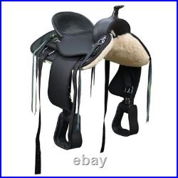Synthetic Western Barrel Racing Horse Saddle With Tack Set Seat Size(8,10,12)
