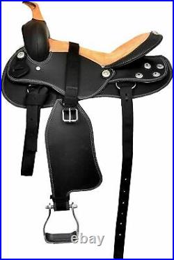 Synthetic Western Barrel Racing Horse Tack Saddle Size 10 -18.5 With Free Ship