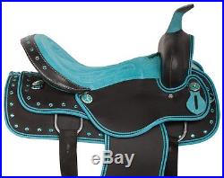 Synthetic Western Pleasure Trail Show Barrel Horse Saddle Tack 14 15 16 17 18