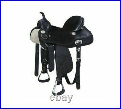 Synthetic Western Saddle, Barrel Racing Horse Saddle Size10-18.5