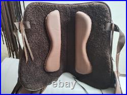 Synthetic Western Style Brown Treeless Horse Tack Saddle sizes 15 With Panel