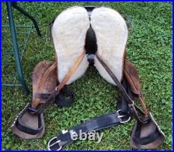 THE AMERICAN Childs Show Saddle- 12 SILVER/Padded Seat -Tooled Design- GREAT