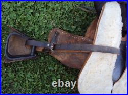 THE AMERICAN Childs Show Saddle- 12 SILVER/Padded Seat -Tooled Design- GREAT