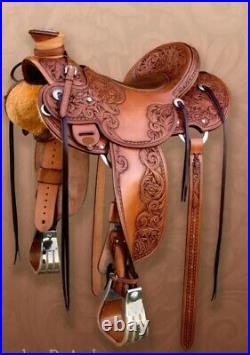 TSC Leather Wade Western Horse Saddle Tack Size (14 in to 18 in)