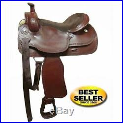 Tahoe Barbwire Tooled Leather Trail Saddle Set 6 Items Warehouse Clearance Sale