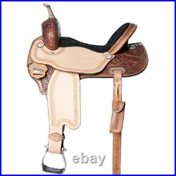 Tan 15 In HILASON Western Horse Barrel Racing Saddle Trail Pleasure American