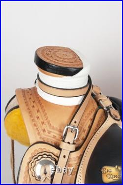 Tan 17 In HILASON Western Horse Wade Saddle American Leather Ranch Roping Tan