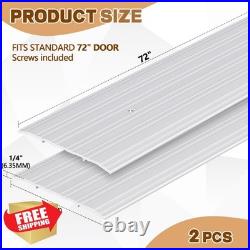 Tandefio 6x1/4x72 Silver Door Saddle 2pc