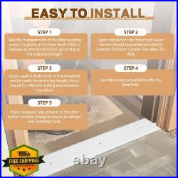 Tandefio 6x1/4x72 Silver Door Saddle 2pc