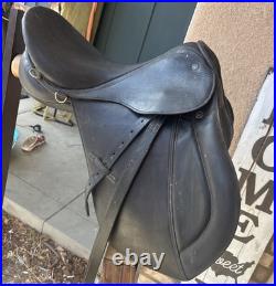 Tex Tan Amadeus Kantaten Dressage Saddle 17 Seat Black Leather English Riding
