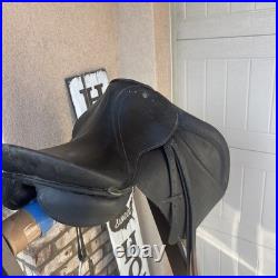 Tex Tan Amadeus Kantaten Dressage Saddle 17 Seat Black Leather English Riding