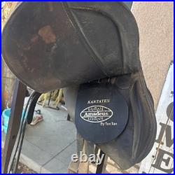 Tex Tan Amadeus Kantaten Dressage Saddle 17 Seat Black Leather English Riding
