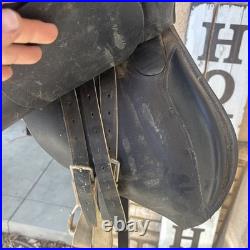 Tex Tan Amadeus Kantaten Dressage Saddle 17 Seat Black Leather English Riding