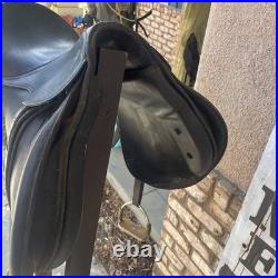 Tex Tan Amadeus Kantaten Dressage Saddle 17 Seat Black Leather English Riding