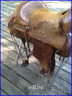 Tex Tan Brahama Brand 650 Cutting Saddle 15 inch seat Ranch Cutting
