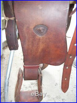 Tex Tan Genuine Leather Ranch Pleasure or Trail Western Horse Saddle 15.5 FQHB