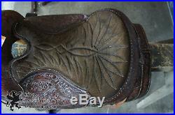 Tex Tan Kenway 1324I Tooled Leather Horse Saddle & Blanket Hereford Brand 16