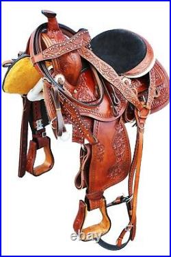 Thsl Western Pleasure Trail Saddle Set Mahogany 15 Rawhide Cantle (2006)